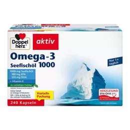 DOPPELHERZ Omega-3 jūros žuvų taukai 1000 kapsulių, 240 vnt