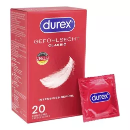 DUREX Gefühlsecht classic prezervatyvai, 20 vnt