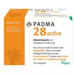 PADMA 28 aktyvios kapsulės, 200 vnt
