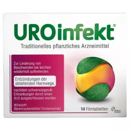 UROINFEKT 864 mg plėvele dengtos tabletės, 14 vnt