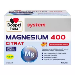 DOPPELHERZ Magnis 400 Citrato sistema Granulės, 60 vnt