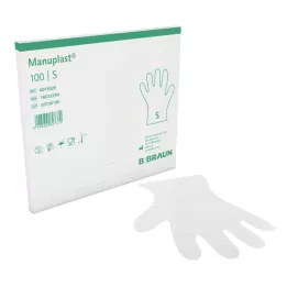 MANUPLAST Vienkartinės pirštinės PE dydis S, 100 vnt