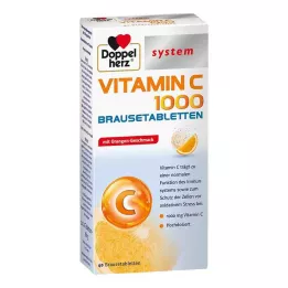 DOPPELHERZ Vitamin C 1000 sistemos šnypščiosios tabletės, 40 vnt