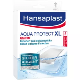 HANSAPLAST Aqua Protect žaizdų tvarstis antibakterinis 6x7 cm, 5 vnt