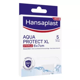 HANSAPLAST Aqua Protect žaizdų tvarstis sterilus 6x7 cm, 5 vnt