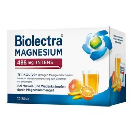 Biolectra Magnesium 486 mg intensyvaus poveikio geriamieji milteliai Ora-Man., 20 vnt