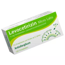 LEVOCETIRIZIN Micro Labs 5 mg plėvele dengtos tabletės, 100 vnt