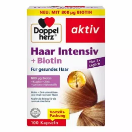 DOPPELHERZ Hair Intensive+Biotin kapsulės, 100 vnt
