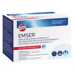 EMSER Inhaliacinis tirpalas hipertoninis 4%, 20X5 ml