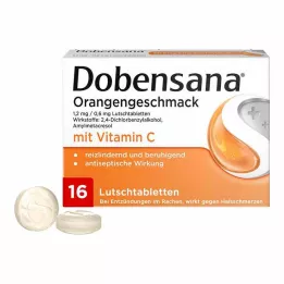 DOBENSANA Apelsinų skonio 1,2 mg/0,6 mg pastilės, 16 vnt