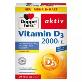 DOPPELHERZ Vitaminas D3 2000 I.E. tabletės, 50 vnt