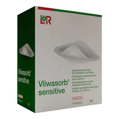 VLIWASORB jautrus 10x20 cm superabsorbcinis žaizdų tvarstis, 10 vnt