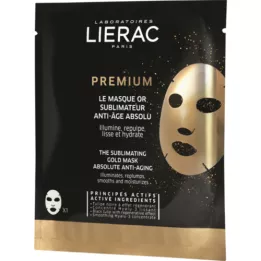 LIERAC Premium Perfecting Gold Sheet kaukė, 1X20 ml