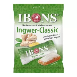 IBONS Klasikinis imbiero kramtomųjų saldainių maišelis, 92 g