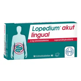 Lopedium acute lingual 2 mg burnoje disperguojamosios tabletės, 10 vnt