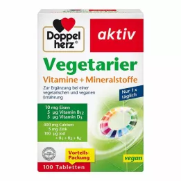 DOPPELHERZ Vegetariški vitaminai+mineralai aktyvūs, 100 vnt