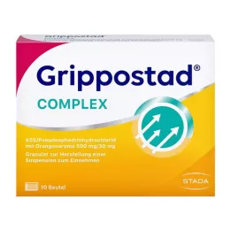 GRIPPOSTAD Kompleksas ASS/Pseudoeph.500/30 mg Orange, 10 vnt