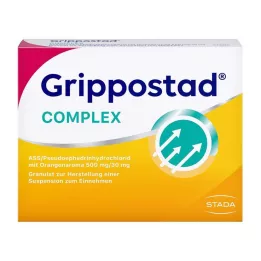 GRIPPOSTAD Kompleksas ASS/Pseudoeph.500/30 mg Orange, 20 vnt