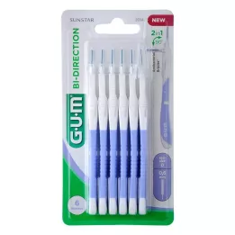 GUM Bi-Direction Interdentalb.0,6 mm šviesiai mėlyna, 6 vnt