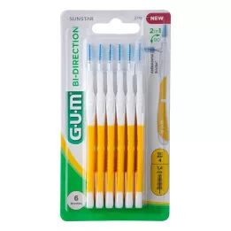 GUM Bi-Direction Interdentalb.1,4 mm geltona, 6 vnt