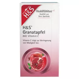 H&amp;S Granatų su vitaminu C filtravimo maišeliai, 20X2 g
