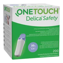 ONE TOUCH Delica Safety vienkartinis dūrimo įtaisas 30 G, 200 vnt