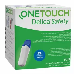 ONE TOUCH Delica Safety vienkartinis dūrimo įtaisas 23 G, 200 vnt
