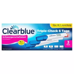 CLEARBLUE Nėštumo testas TripleCheck itin ankstyvas, 3 vnt