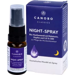 CANOBO Naktinis purškiklis 3,5 % apynių/melatonino organinio CBD, 10 ml