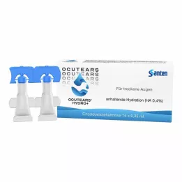 OCUTEARS Hydro+ akių lašai, vienos dozės pipetės, 15X0,35 ml