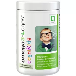 OMEGA3-Loges cogniKids daržovių kramtomosios tabletės, 60 vnt
