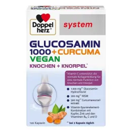 Doppelherz Glucosamine 1000 + Curcuma vegan syst. kapsulės, 120 vnt