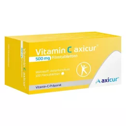 VITAMIN C AXICUR 500 mg plėvele dengtos tabletės, 100 vnt