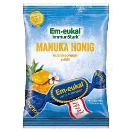 EM-EUKAL Manuka medaus įdaryti saldūs saldainiai, 75 g