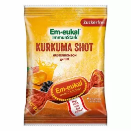 EM-EUKAL Bonbons Ciberžolė Shot įdaryta be cukraus, 75 g