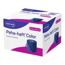 PEHA-HAFT Spalvota tvirtinimo juosta be latekso 6 cm x 21 m mėlyna, 1 vnt