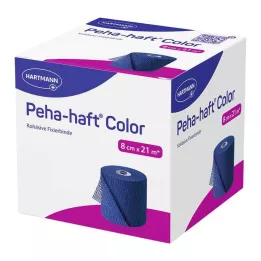 PEHA-HAFT Spalvota tvirtinimo juosta be latekso 8 cm x 21 m mėlyna, 1 vnt