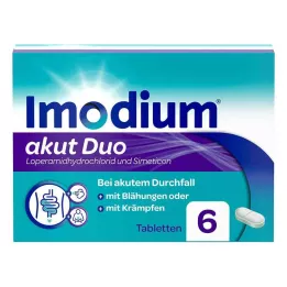IMODIUM akut Duo 2 mg/125 mg tabletės, 6 vnt