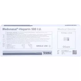 MEDUNASAL-Heparinas 500 TV. ampulės, 10X5 ml