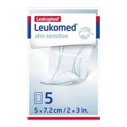 Leukomed® skin jautri 5x7,2 cm, 5 vnt