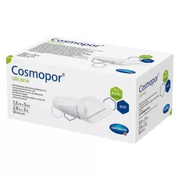COSMOPOR silikoninis žaizdų tvarstis 5x7,2 cm, 50 vnt