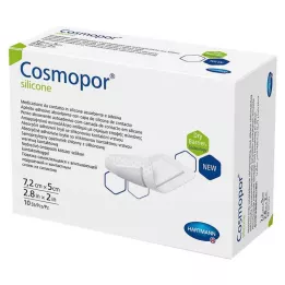 COSMOPOR silikoninis žaizdų tvarstis 5x7,2 cm, 10 vnt