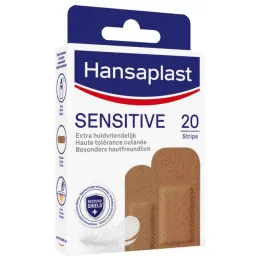 Hansaplast SENSITIVE gipso juostelės odos tonas vidutinis, 20 vnt