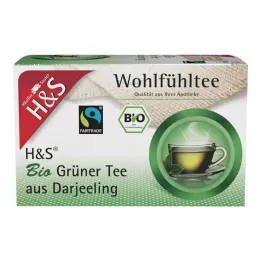 H&amp;S Ekologiška žalioji arbata iš Darjeeling Filter Bags, 20X2 g
