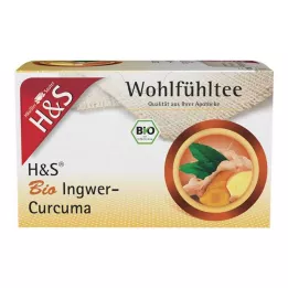 H&S organiniai imbiero-ciberžolės filtravimo maišeliai, 20x1,25 g