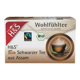 H&amp;S Ekologiška juodoji arbata iš Assam filtrų maišelių, 20X1,80 g