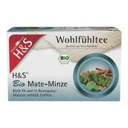 H&amp;S Organic Mate mėtų filtrų maišeliai, 20X1,8 g