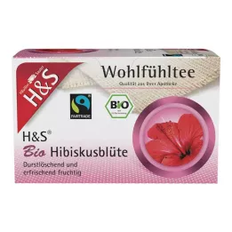 H&amp;S Ekologiški Hibiscus gėlių filtrų maišeliai, 20X1,75 g