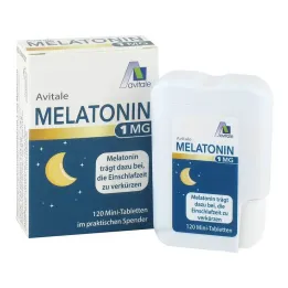 Melatonino 1 mg mini tabletės dozatoriuje, 120 vnt