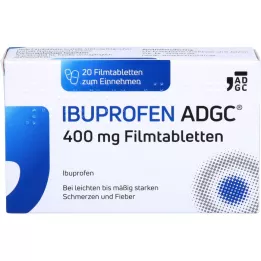IBUPROFEN ADGC 400 mg plėvele dengtos tabletės, 20 vnt